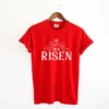 He Is Risen Cross In Sun Ray Garment Dyed Tee - Image 3