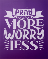 Purple Pray More Silk Screen Stencil