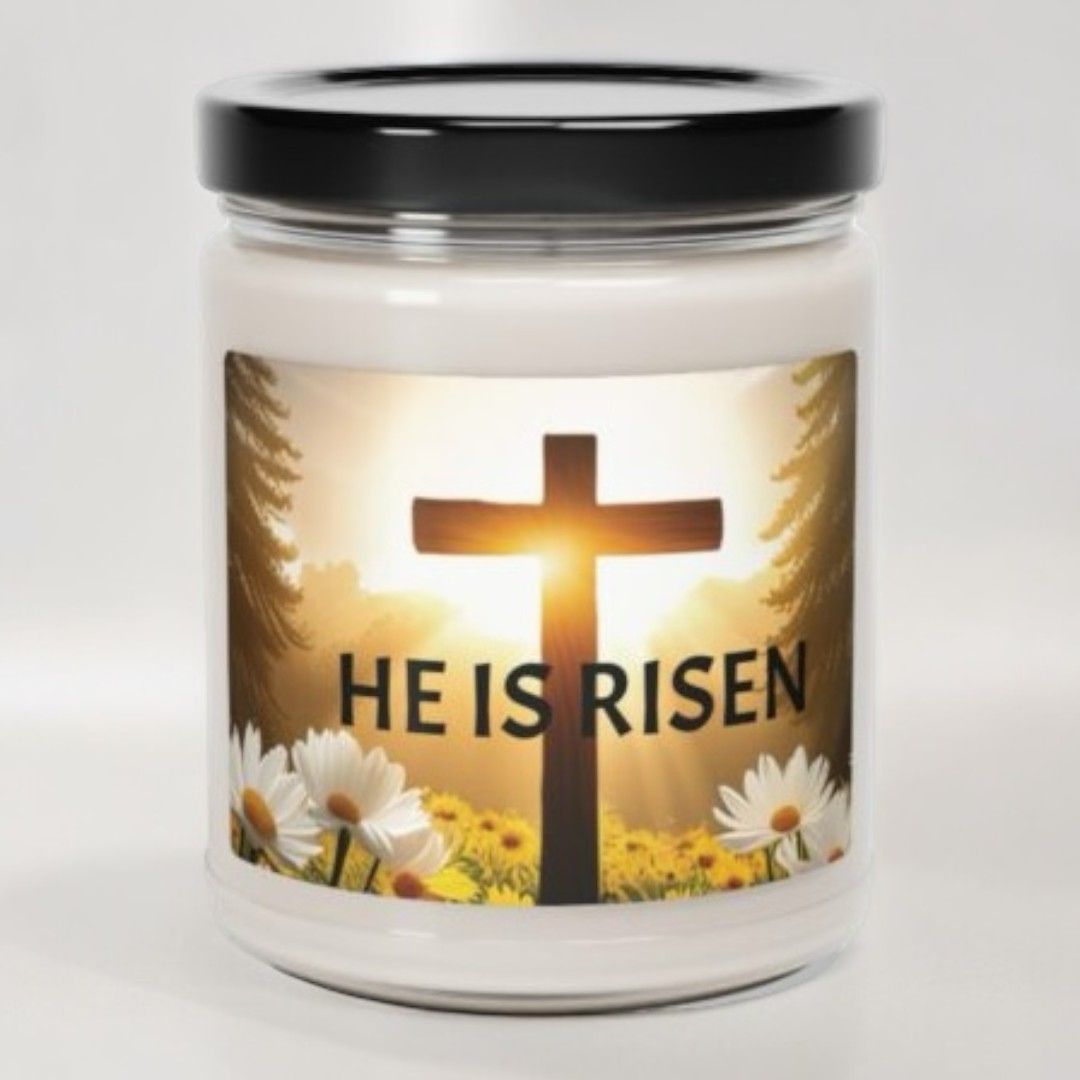He is Risen Scented Soy Christian Candles