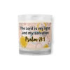 Psalm 27:1 Unscented Christian Glass Jar Soy Wax Candle - Image 4