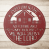 Personalized Custom Name As For Me and My House Joshua 24:15 - Metal Art/Sign, Religious Wall Home Decor, Christian Metal Sign, Bible Verse Metal Sign. - Image 2