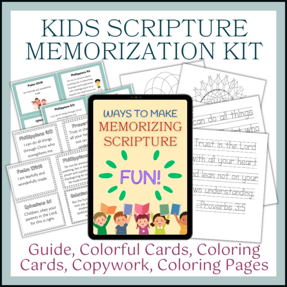 kids scripture memory kit mockup