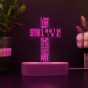 Personalized Name Jesus Is The Way Christian Bible Verse Cross Shaped 3D Multicolor LED Light w/Wooden Base - Image 3
