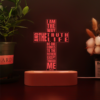 Personalized Name Jesus Is The Way Christian Bible Verse Cross Shaped 3D Multicolor LED Light w/Wooden Base - Image 6