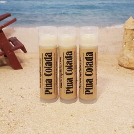 Pina colada lip balm tubes