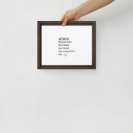 Jesus Minimilistic Framed Canvas Art