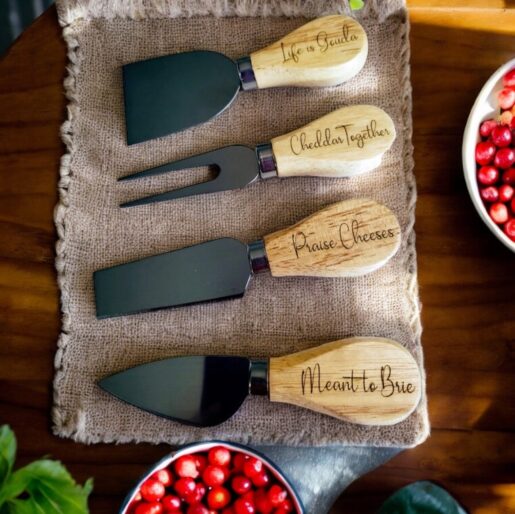 Funny Cheese Knives with Sayings
