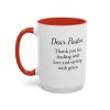 Dear Pastor, Thank you Tea and Coffee Mug - Image 3