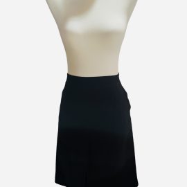 Black Anne Klein Midi Front Pleated Skirt