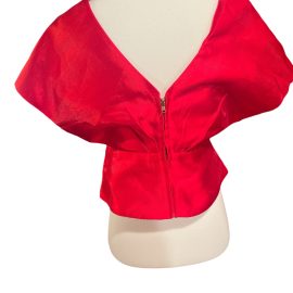 Brand Blush Gently Worn Red Blouse Top For Christmas Party - Size Medium