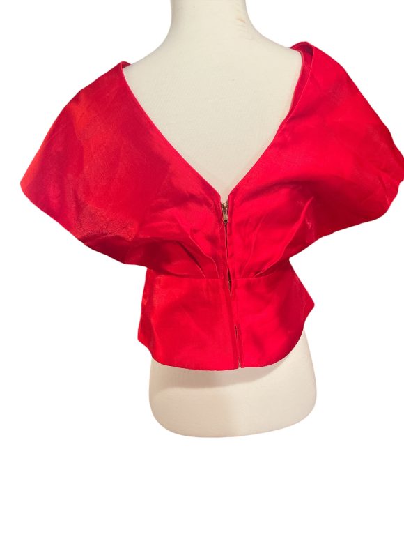 Brand Blush Gently Worn Red Blouse Top For Christmas Party - Size Medium