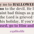 Galilee Life Christian Blog Post about Halloween