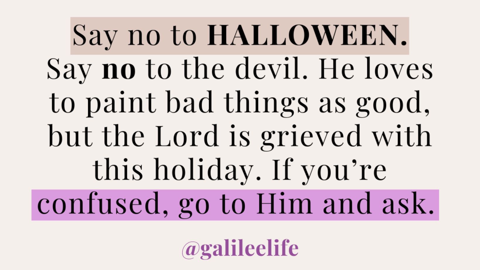 Galilee Life Christian Blog Post about Halloween