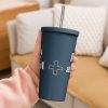 Pray About It Insulated Christian Tumbler with a Straw - Image 5