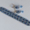 Festive hand-crafted Swarovski bracelet and earrings - Image 3
