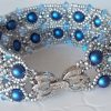 Festive hand-crafted Swarovski bracelet and earrings - Image 2