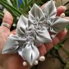 Exquisite White Roses Bling Wrist Corsage, Boutonniere set | Crystals Pearls and Feathers | Glam Wedding Prom Hoco Fun Event Fashion accs - Image 10