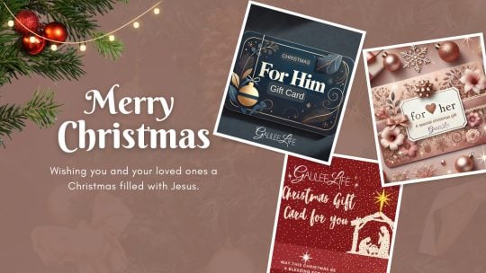 Support Christian Businesses with Galilee Life Christmas E-Gift Cards