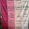 pink scripture blanket