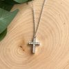 Silver Cross Necklace with hypoallergenic and anti-tarnish design, elegant Christian jewelry for women, perfect for gifting or everyday wear.