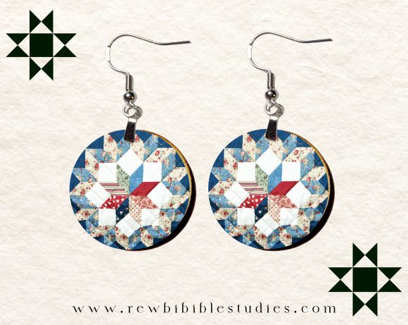 Quilt Circle Earring