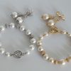 Cotton pearl bracelet and earrings set - Image 2
