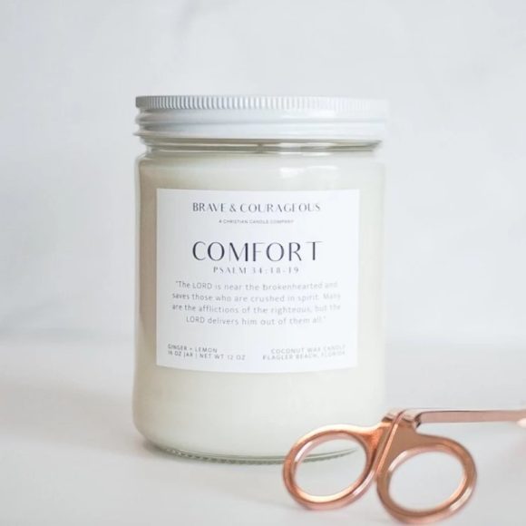 Comfort Ginger + Lemon Candle - Christian Candles