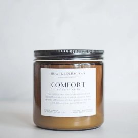 Comfort Ginger + Lemon Candle - Amber - Christian Candles