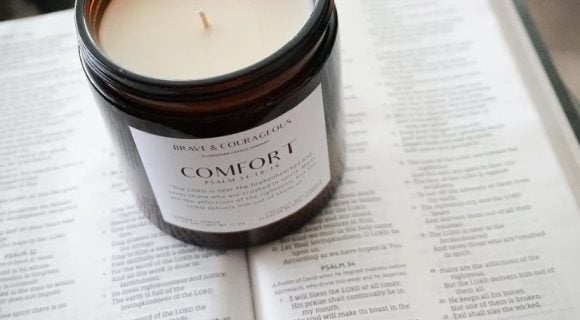 Comfort Ginger + Lemon Candle - Amber - Christian Candles