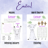 Easter Printable Activities (DIGITAL FILES), Kids Puzzle Pages, Easter Lamb Coloring, Palm Sunday Activity - Image 2