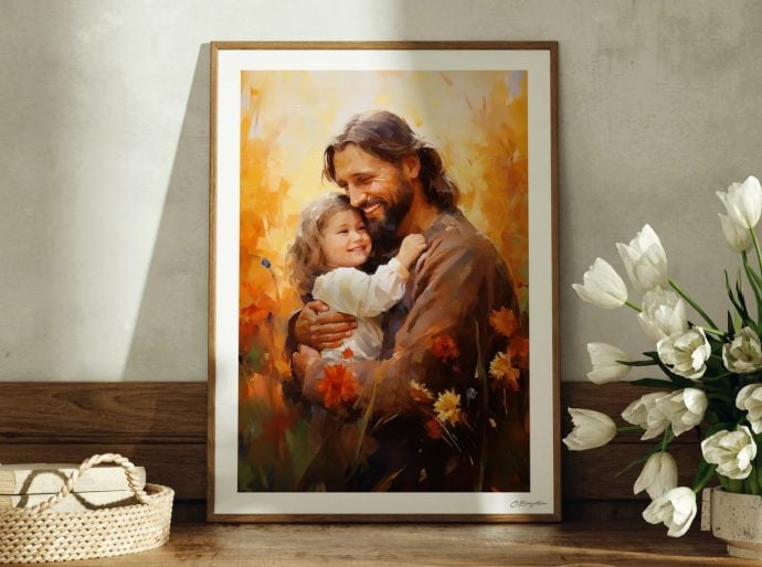 Jesus Loves Me Christian Fine Art Print