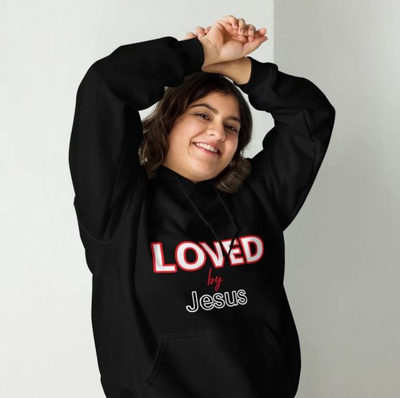 Loved By Jesus Christian Sweatshirt for Valentine's Day