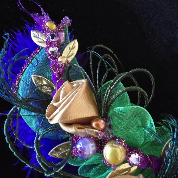 Mardi Gras Theme Lapel pin, Boutonniere, Corsage | Formal Fun Fashion accs. | Purple Green Gold | Keepsake | Unisex | Prom Wedding Event