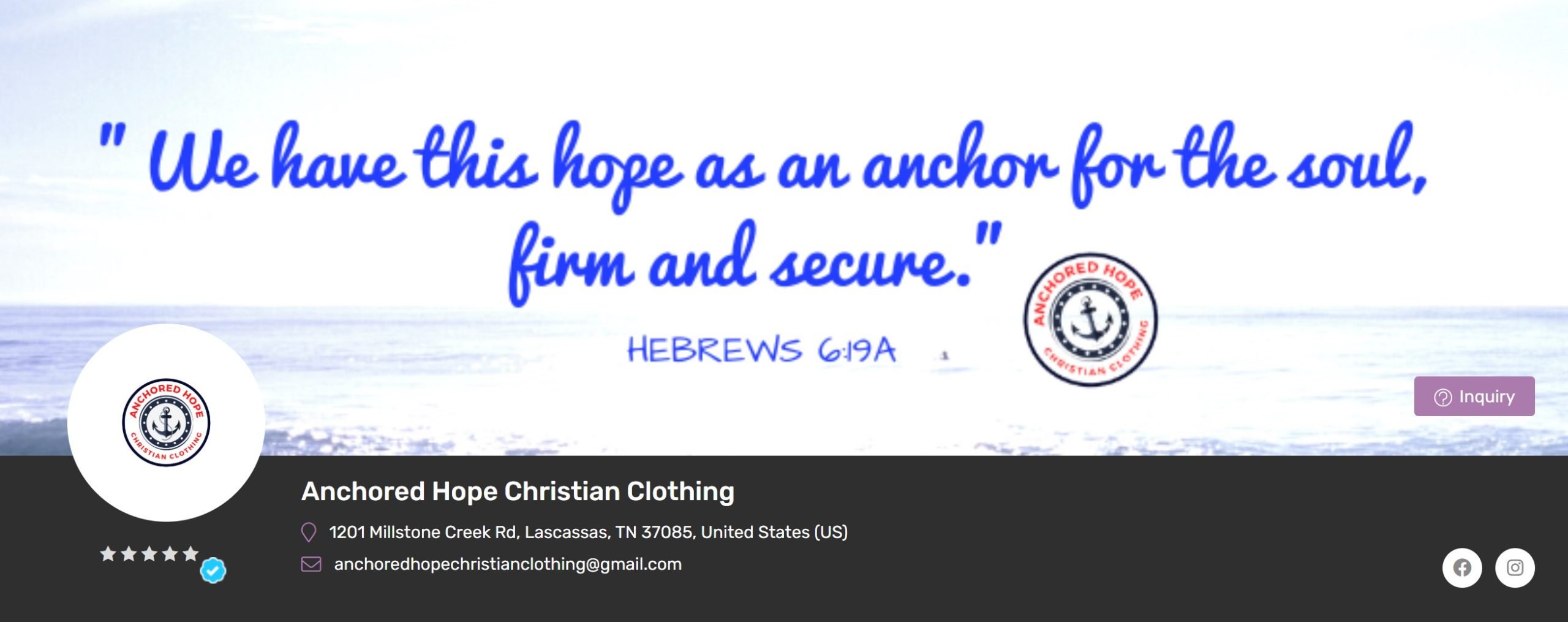 Anchored Hope Christian Clothing