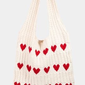 Heart Crochet Tote Bag