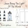 Lighthouse Bible Verse Craft (DIGITAL FILES), Kids Sunday School Craft, VBS Lighthouse Activity, Jesus The Light Of The World - Image 3
