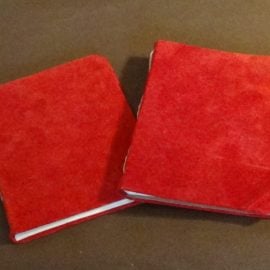 Red Suede Journals, Two Pack