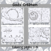 God's Creation Coloring Pages ( UNLIMITED DIGITAL FILES), Genesis Bible Verses 1:1-1:27 Kids Coloring Activity, God Created The Earth Coloring Activity - Image 2