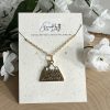 Gold Faith Can Move Mountains Pendant Necklace - Christian Jewelry Gift