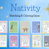 Nativity Matching and Coloring Game (UNLIMITED DIGITAL FILES), Kids Christmas Activity, Sunday Scool Craft - Image 4