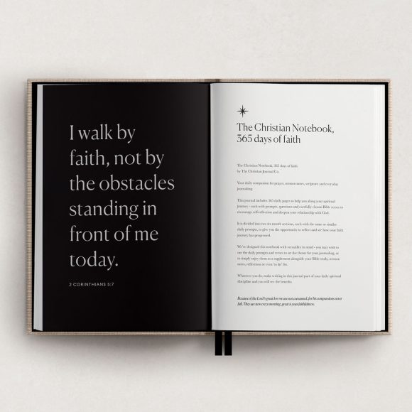 365 Days Of Faith Notebook (Black PU Leather) - Image 4