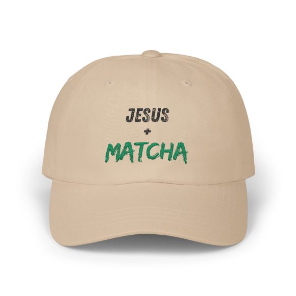 Jesus + Matcha Embroidered Classic Dad Cap - Image 5
