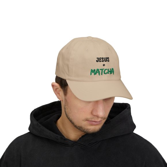 Jesus + Matcha Embroidered Classic Dad Cap - Image 7