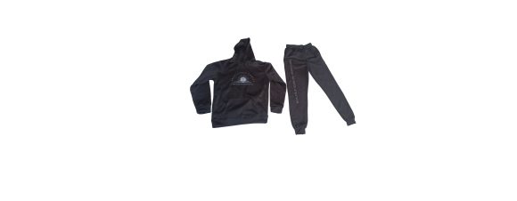 Hoodie and Jogger Set - Black with Gray Logo