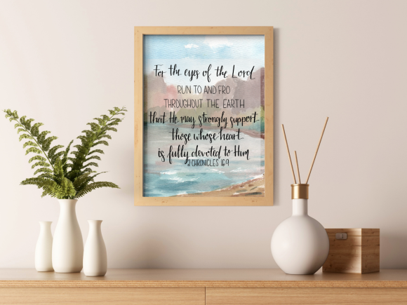 2 Chronicles 16:9 - Hand-Lettered Bible Verse Print - Image 4