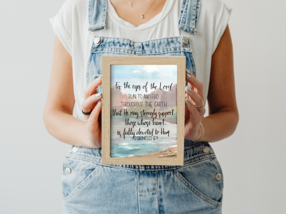 2 Chronicles 16:9 - Hand-Lettered Bible Verse Print - Image 5