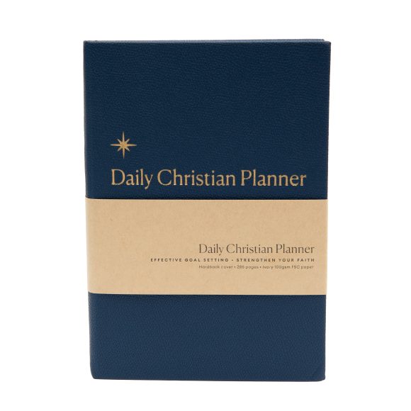 Daily Christian Planner & Goal Setter (Navy PU Leather)