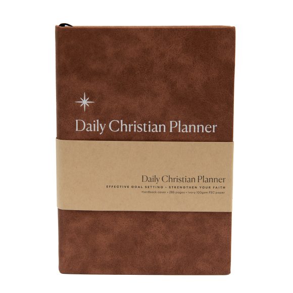 Daily Christian Planner & Goal Setter (Brown PU Leather)