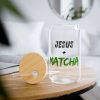Jesus + Matcha Sipper Glass - Image 8