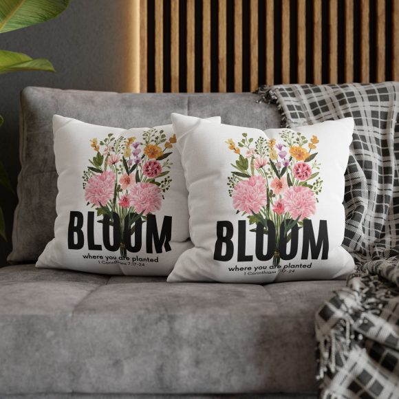 Bloom Where You Are Planted Spun Polyester Square Pillowcase (Insert Not Included) - Image 19